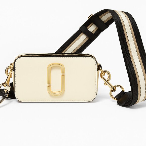 NWT Marc Jacobs "The Snapshot" crossbody bag in calf leather NEW CLOUD MULTI - Picture 2 of 16